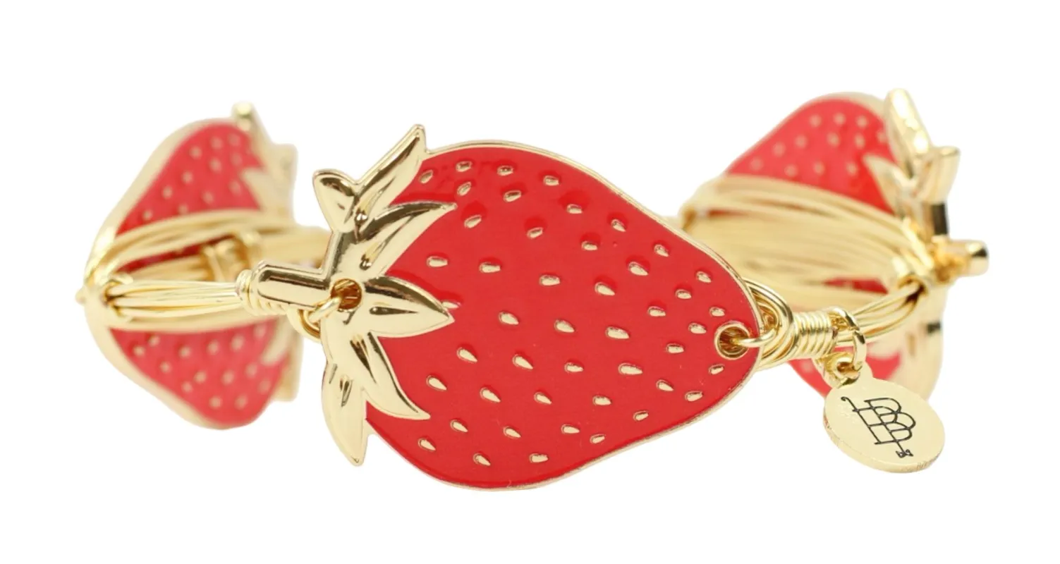 The Sun-Kissed Strawberry Bangle Bracelet made by Bourbon and Bowties