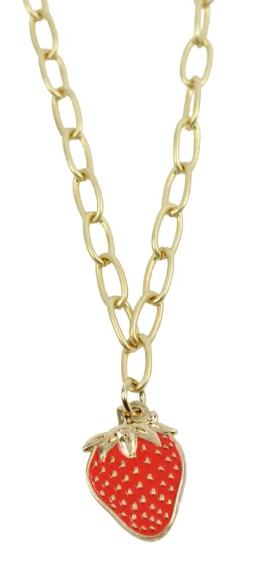The Sun-Kissed Strawberry Necklace made by Bourbon and Bowties