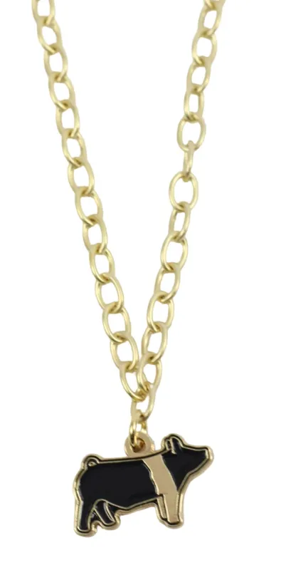 The Show Swine Necklace sold by Bourbon and Bowties