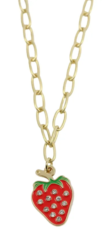 The Strawberry Necklace - Red Glam made by Bourbon and Bowties