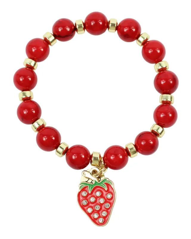 Shelby Stretch Bracelet - Berry Sweet Red made by Bourbon and Bowties