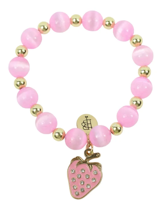 Shelby Stretch Bracelet - Berry Sweet Pink made by Bourbon and Bowties
