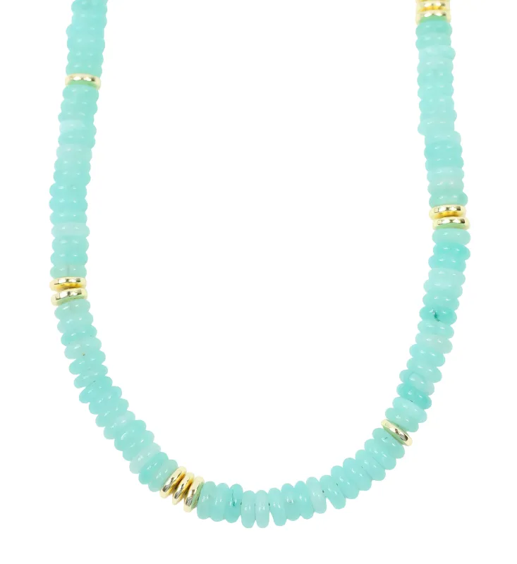 Bimini Necklace - Aqua made by Bourbon and Bowties