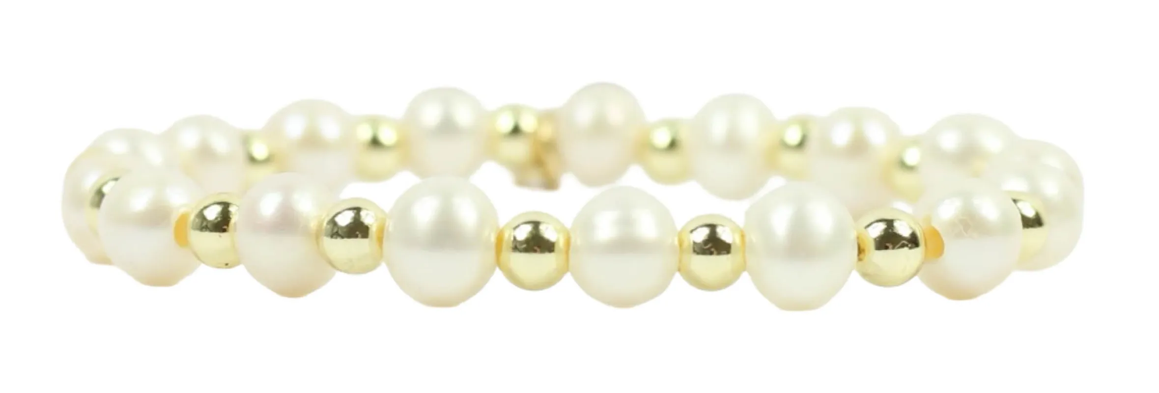 Annie Stretch Bracelet - Pearl made by Bourbon and Bowties