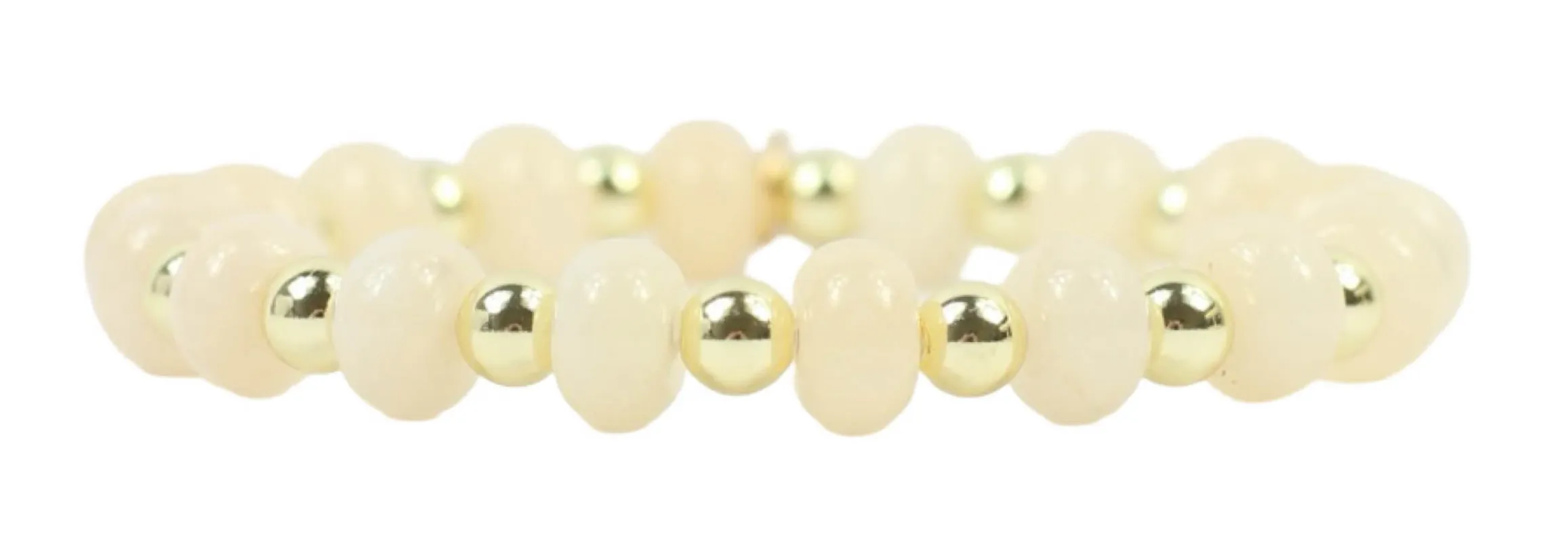 Annie Stretch Bracelet - Cream made by Bourbon and Bowties