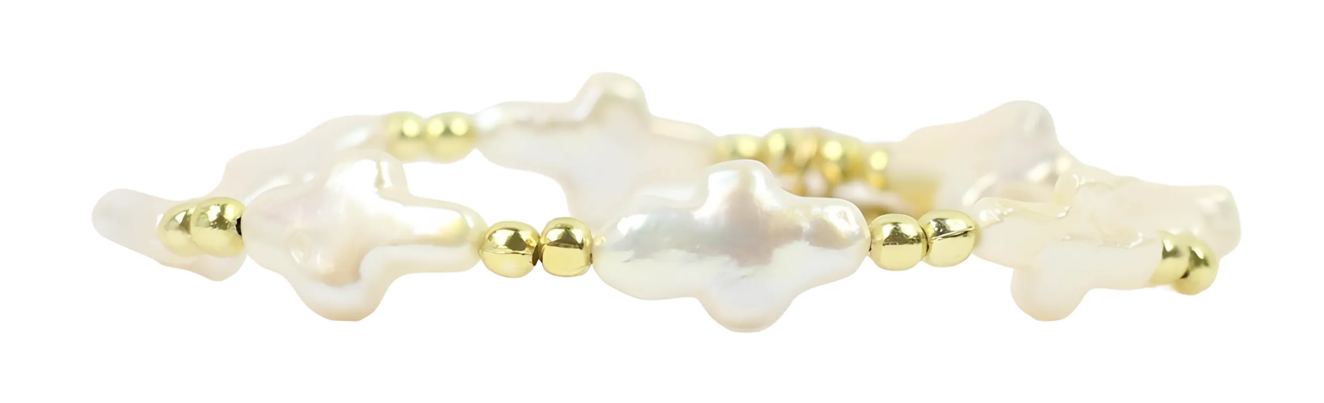 Annie Stretch Bracelet - Pearl Cross made by Bourbon and Bowties