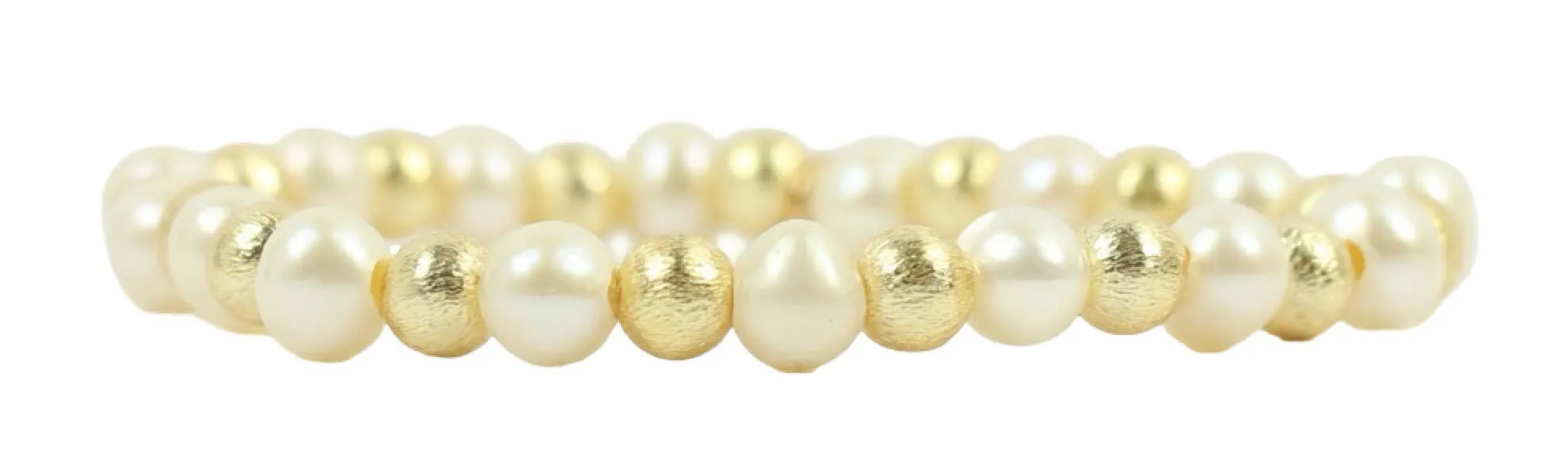 Annie Stretch Bracelet - Pearl Mix sold by Bourbon and Bowties