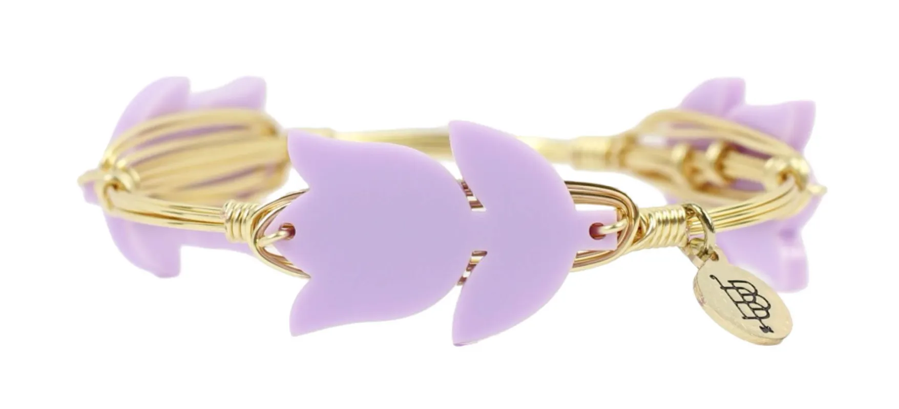 Tulip Bangle Bracelet - Lavender made by Bourbon and Bowties