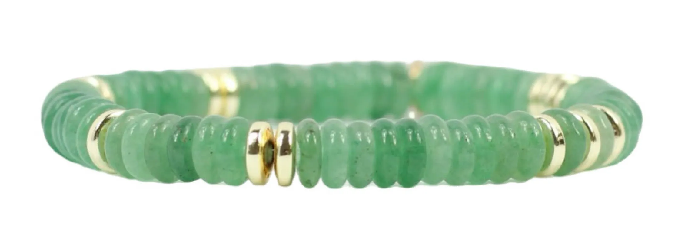 Annie Stretch Bracelet - Jade Slice made by Bourbon and Bowties