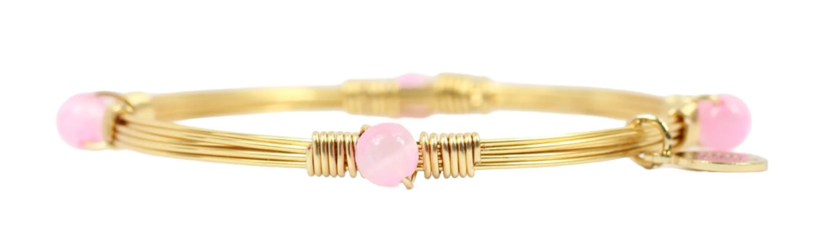 The Morgan Bangle - Pink Cat's Eye made by Bourbon and Bowties