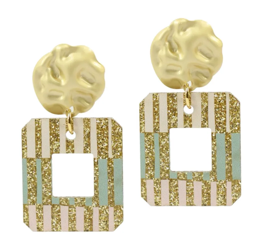 The Suzie Earring - Stripes made by Bourbon and Bowties