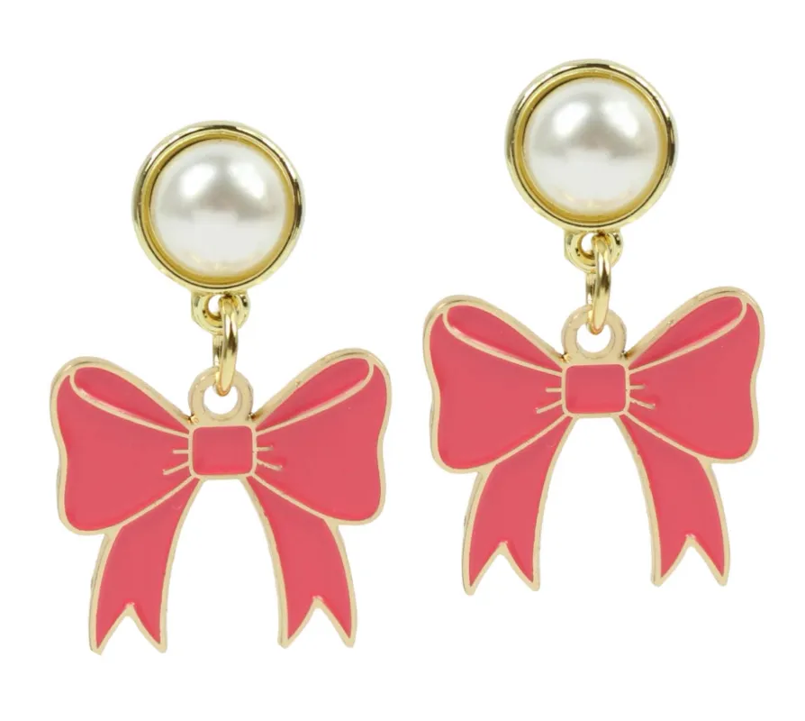 The Meredith Earring - Pink made by Bourbon and Bowties