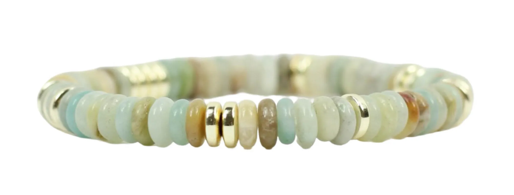 Annie Stretch Bracelet - Seafoam Slice made by Bourbon and Bowties