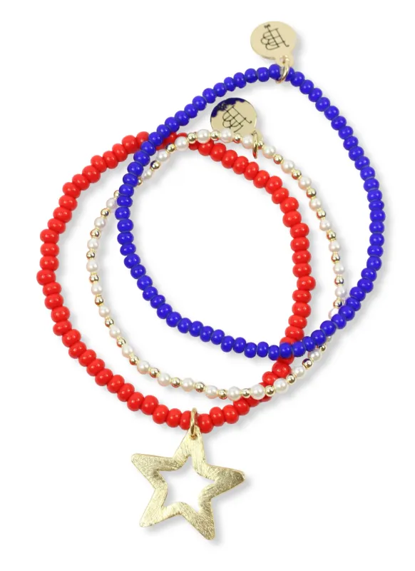 Stretchy Stack - Stars + Stripes made by Bourbon and Bowties