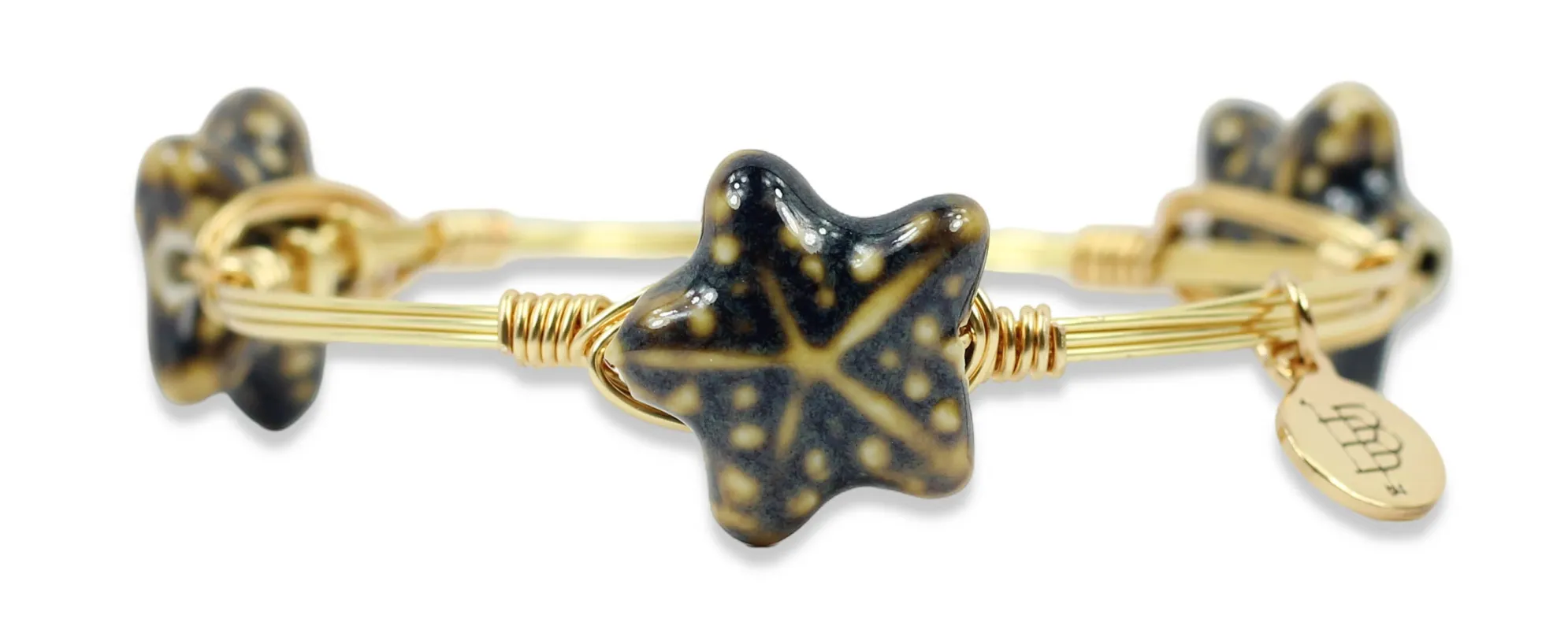 Starfish Bangle Bracelet - Navy made by Bourbon and Bowties