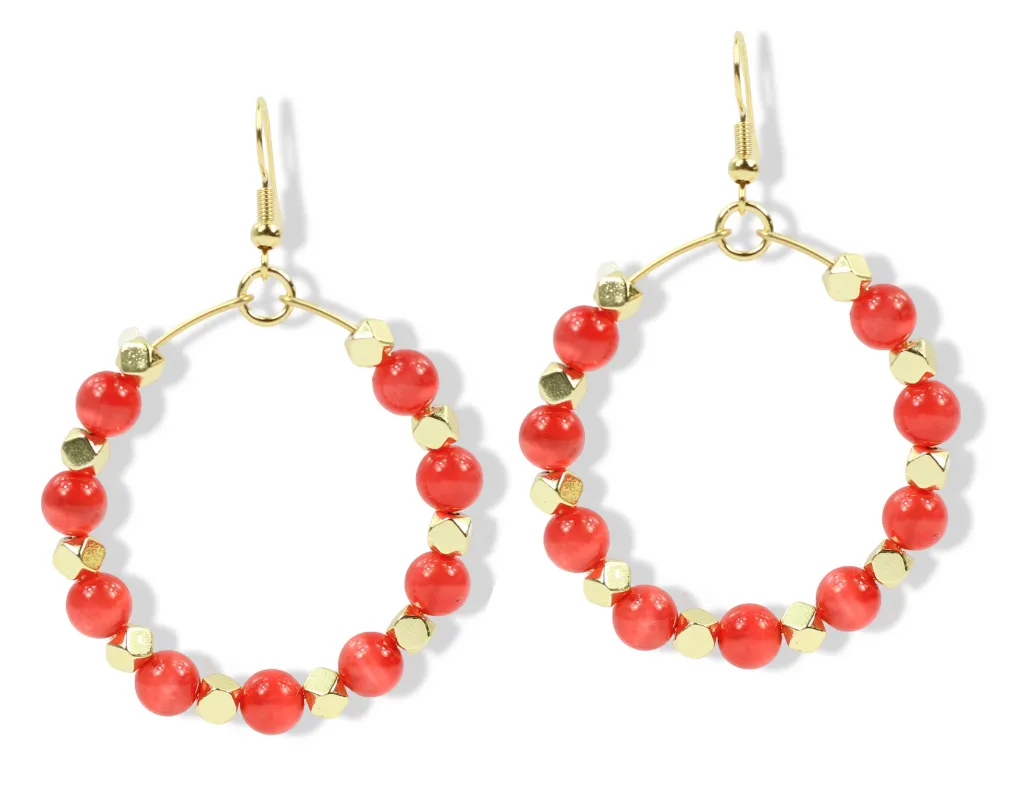 The Chloe Earring - Firecracker made by Bourbon and Bowties