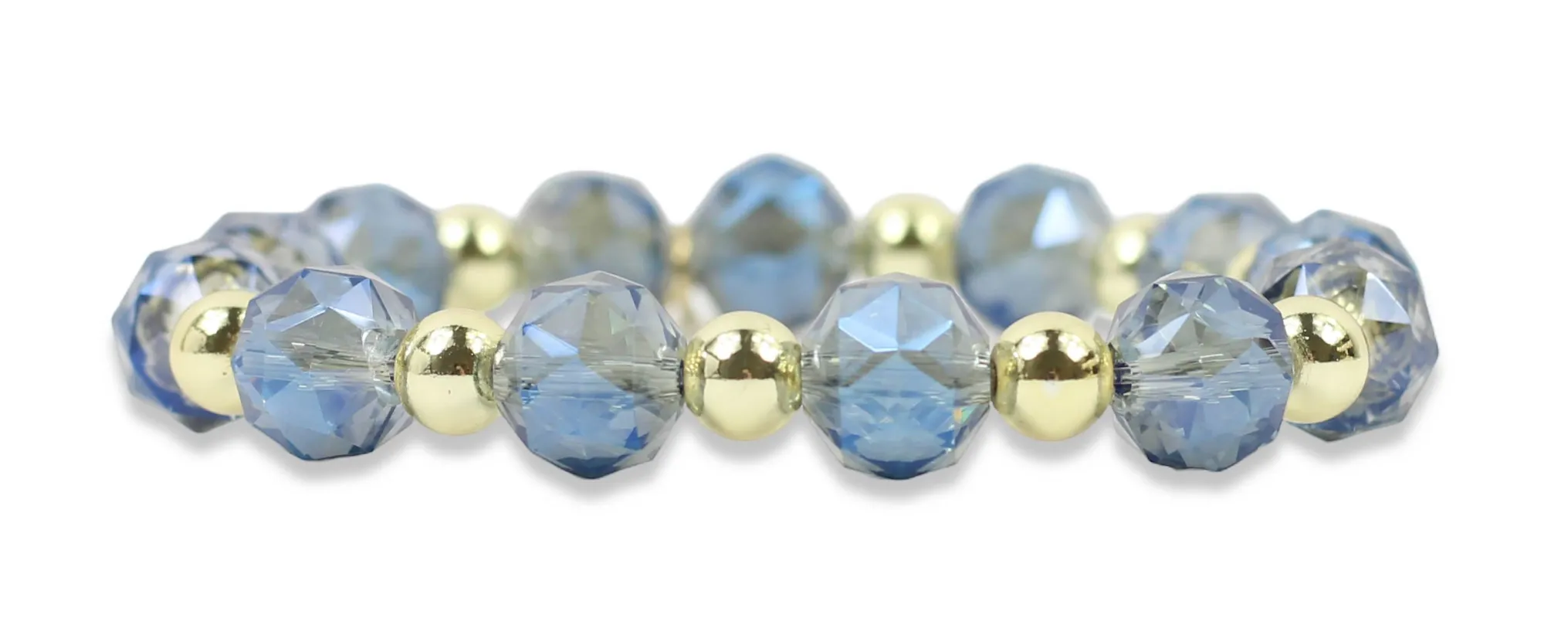 Shelby Stretch Bracelet - Blue Sparkle made by Bourbon and Bowties