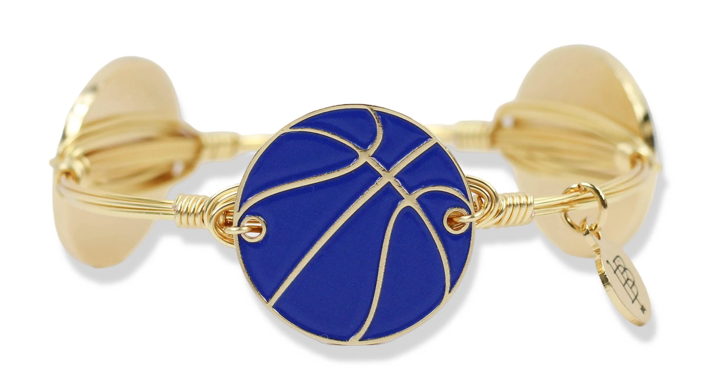 The Basketball Bangle Bracelet - Blue sold by Bourbon and Bowties