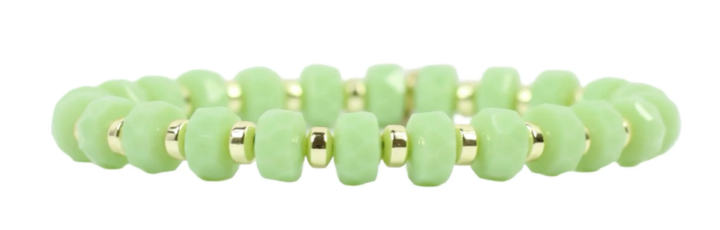 Annie Stretch Bracelet - Spring Green made by Bourbon and Bowties