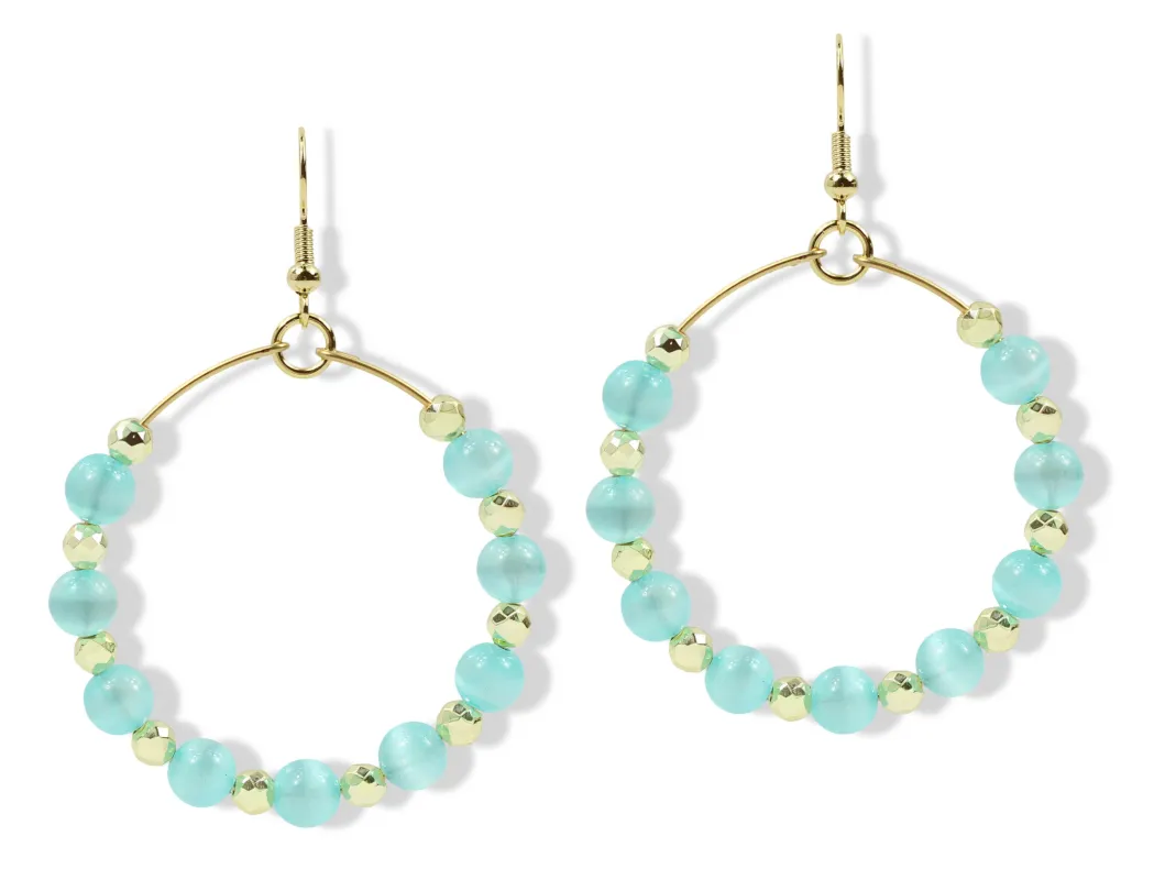 The Chloe Earring - Aruba Breeze made by Bourbon and Bowties