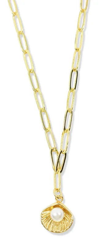 Shoreline Pearl Necklace made by Bourbon and Bowties