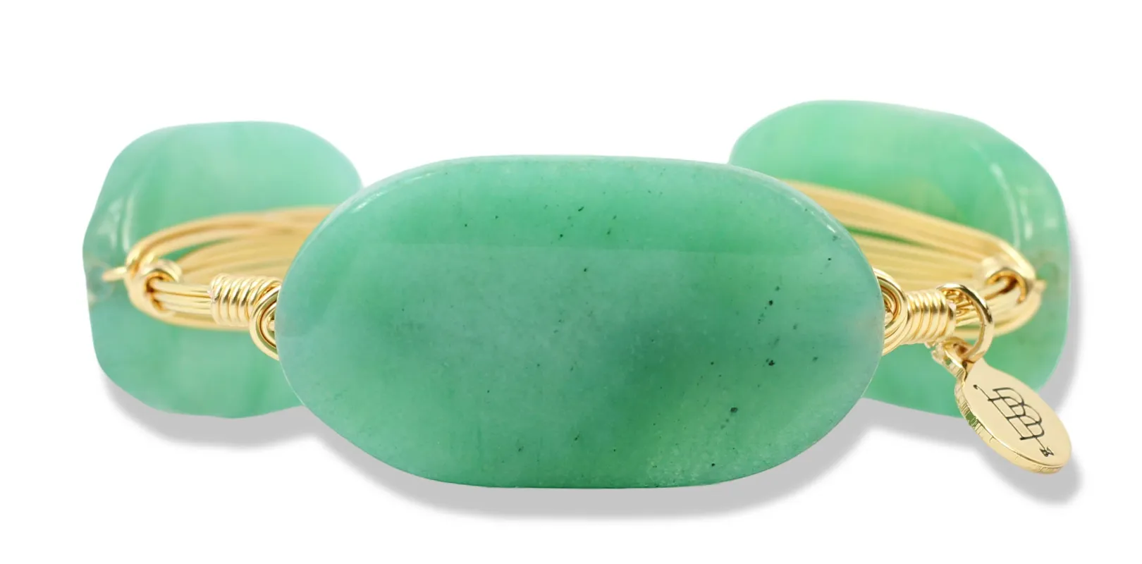 The Sea Green Bangle Bracelet made by Bourbon and Bowties