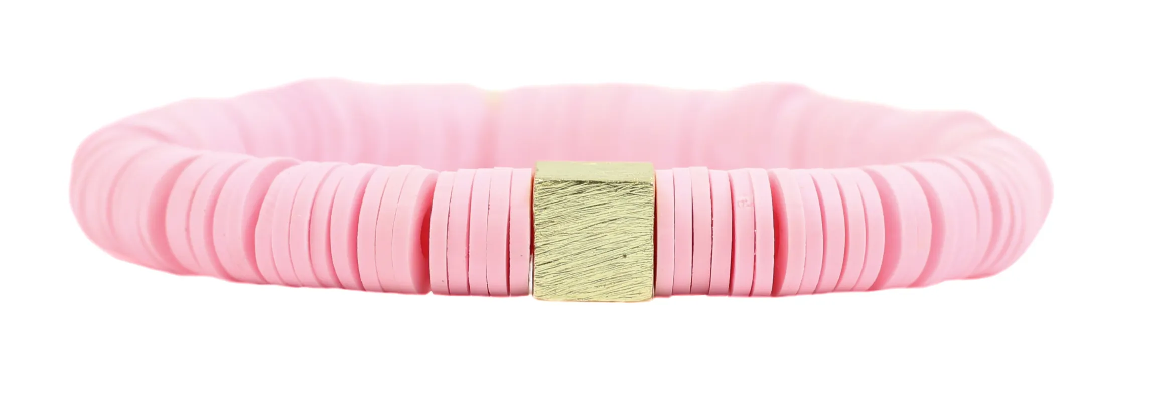 Shelby Vinyl Stretch Bracelet - Pink made by Bourbon and Bowties