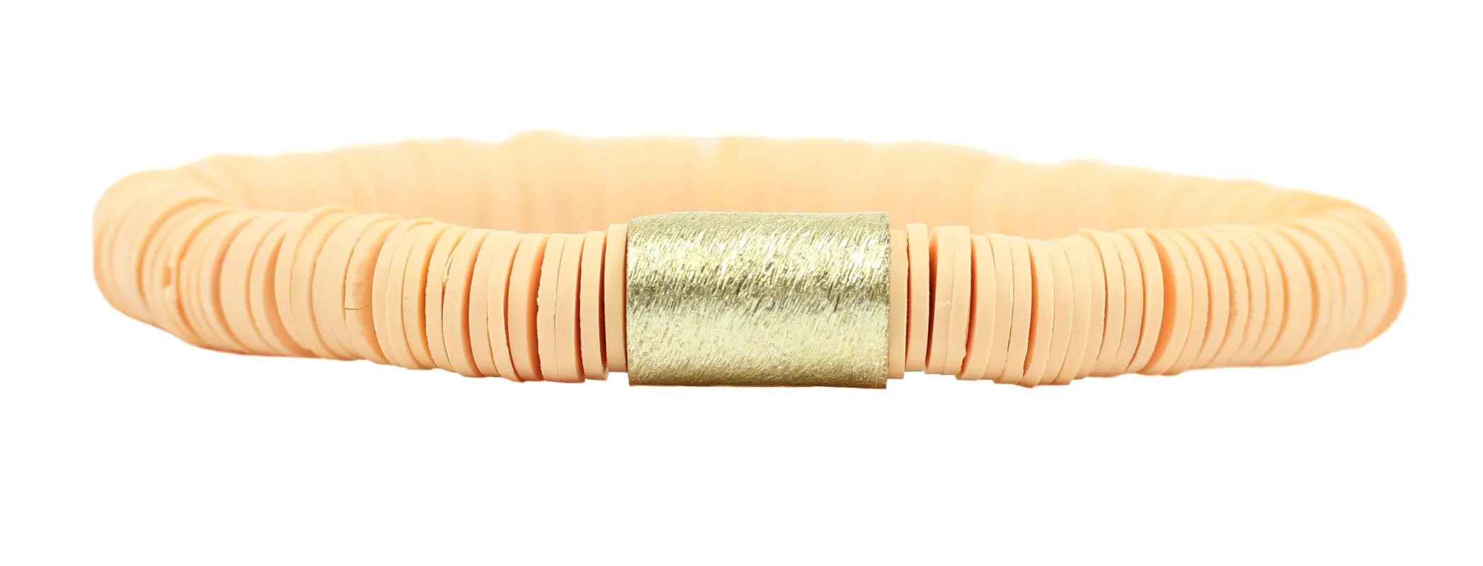 Shelby Vinyl Stretch Bracelet - Creamsicle made by Bourbon and Bowties