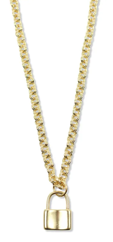 The Luxe Lock Necklace made by Bourbon and Bowties