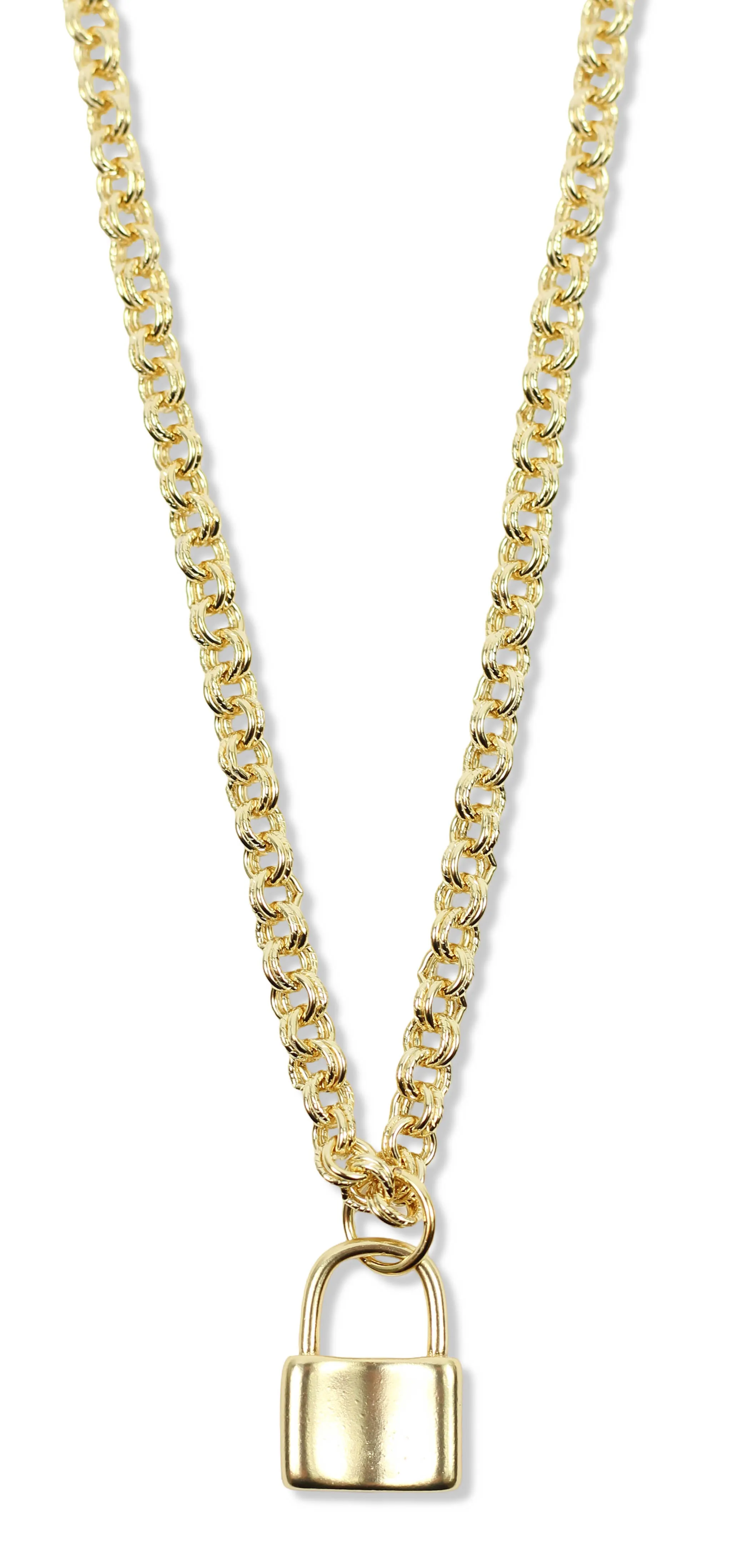 The Luxe Lock Necklace sold by Bourbon and Bowties