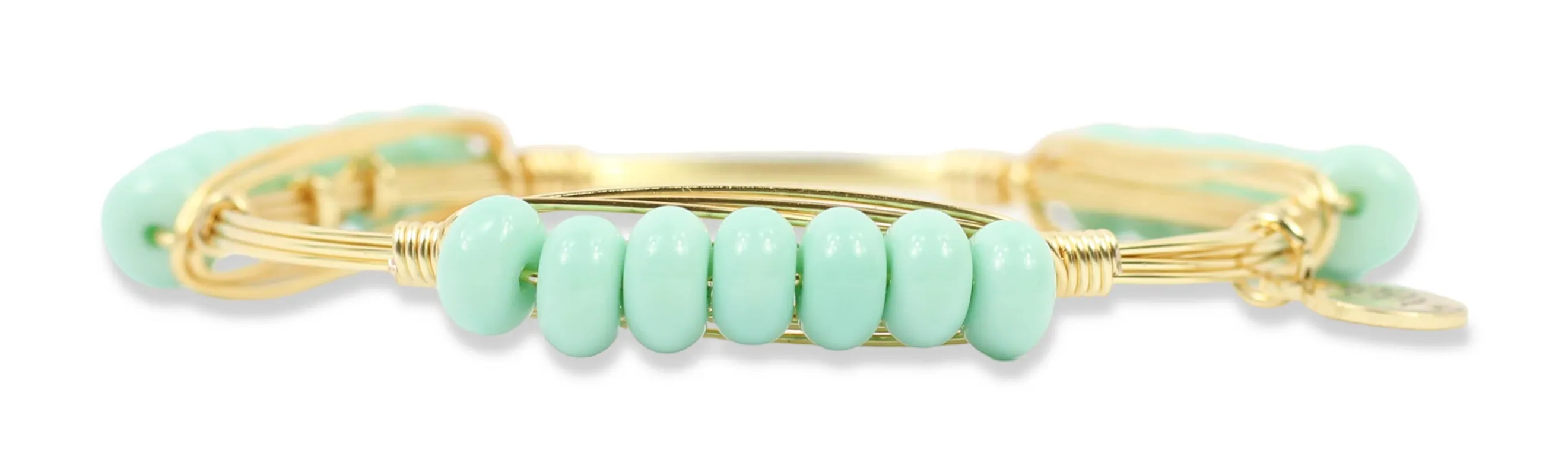 The Coastal Mint Bangle Bracelet made by Bourbon and Bowties