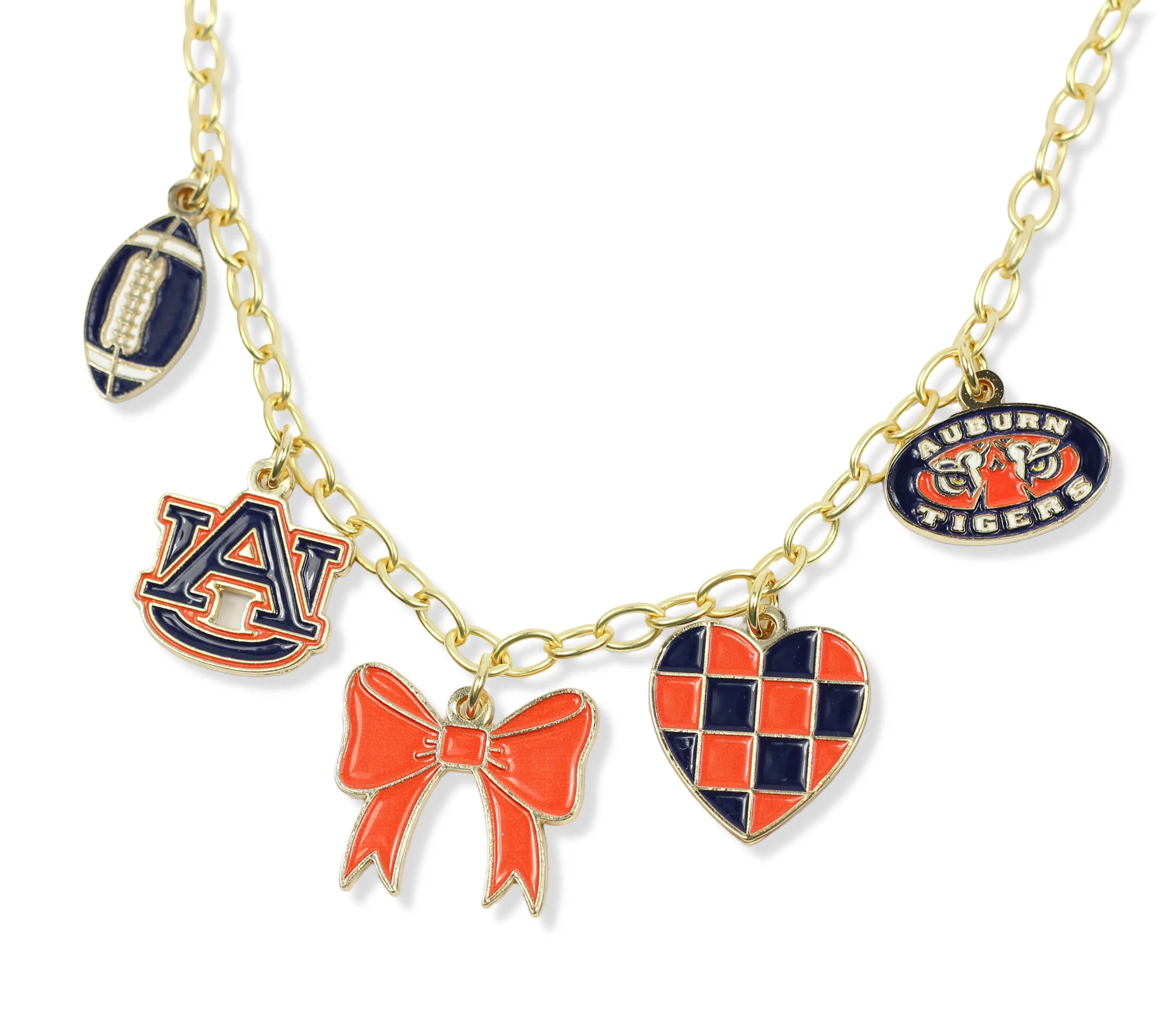 Gameday Charm Necklace - Auburn Tigers sold by Bourbon and Bowties product image thumbnail 2
