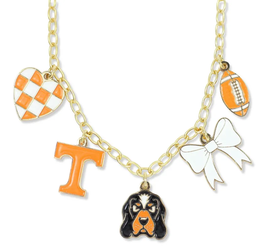 Gameday Charm Necklace - Tennessee Vols made by Bourbon and Bowties