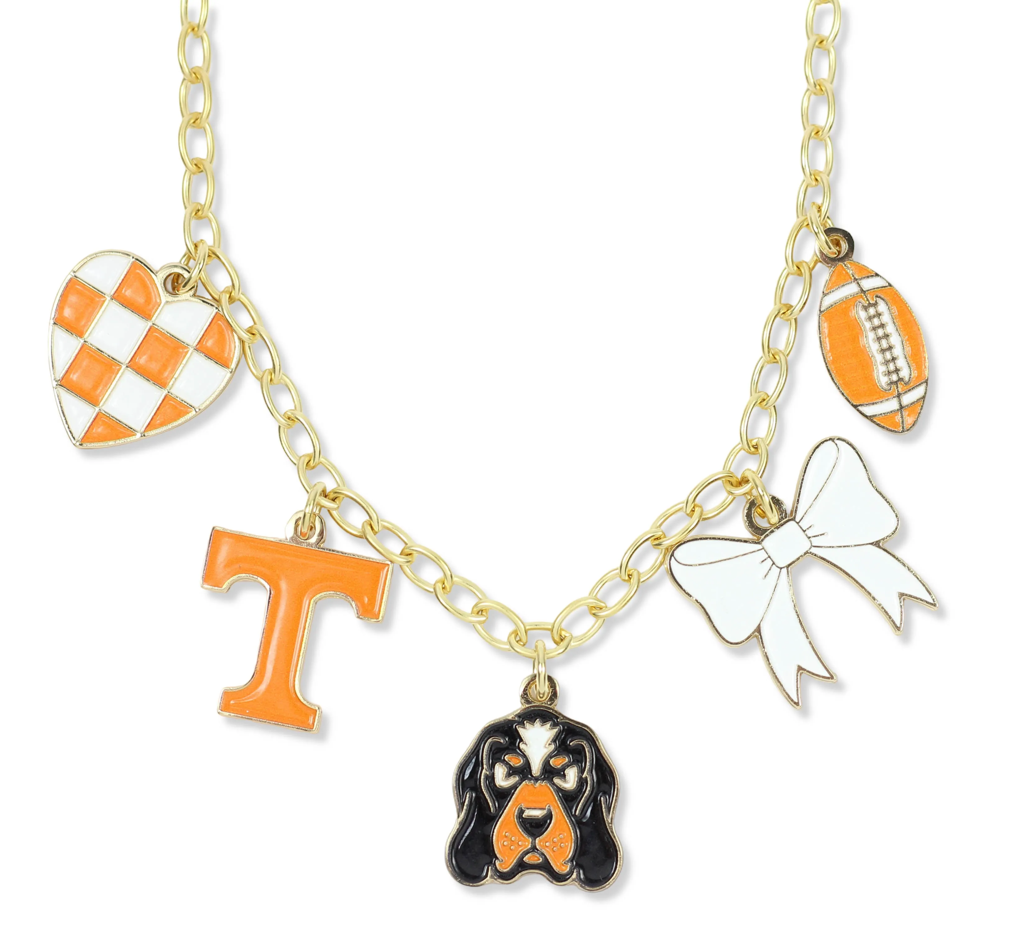 Gameday Charm Necklace - Tennessee Vols sold by Bourbon and Bowties