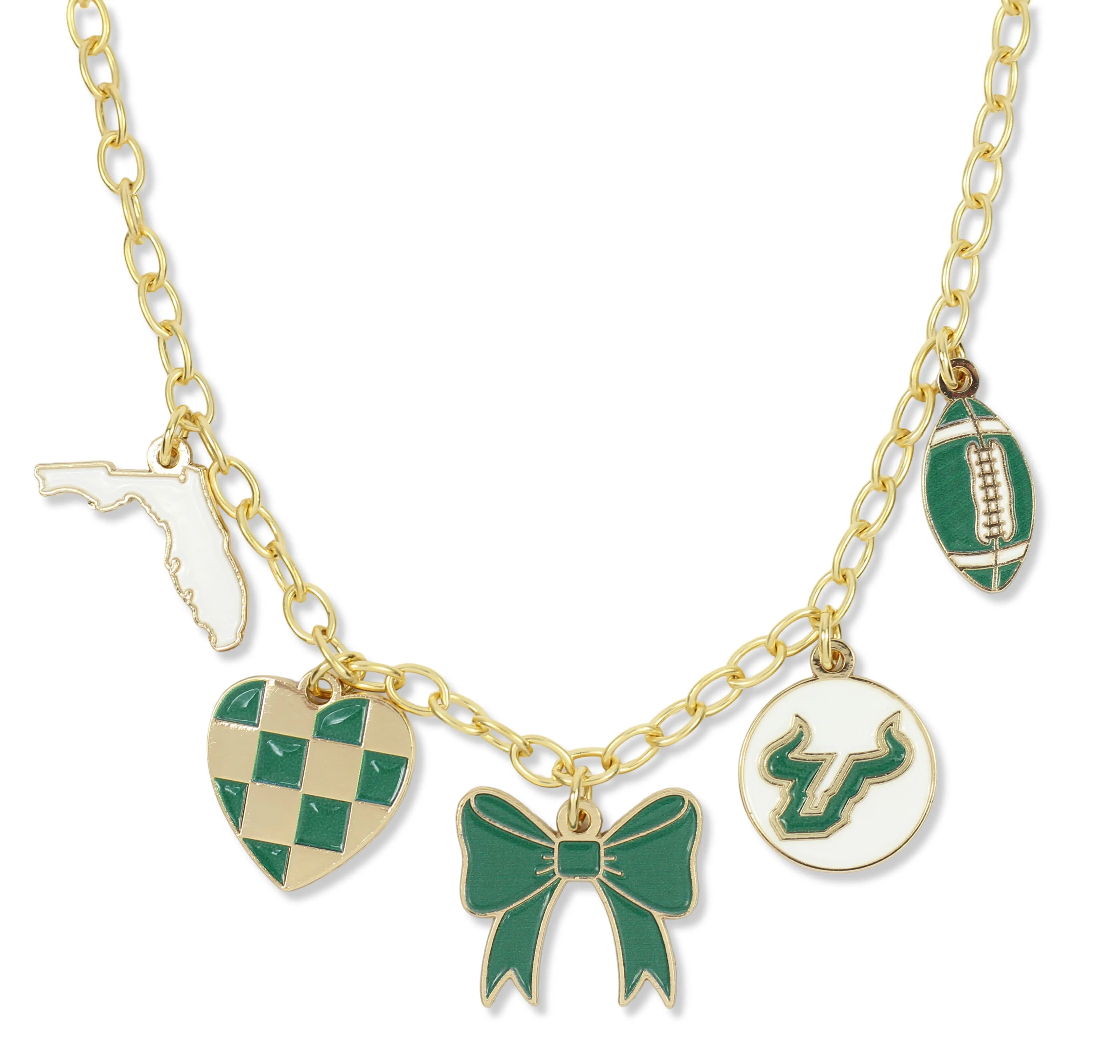 Gameday Charm Necklace - USF Bulls sold by Bourbon and Bowties