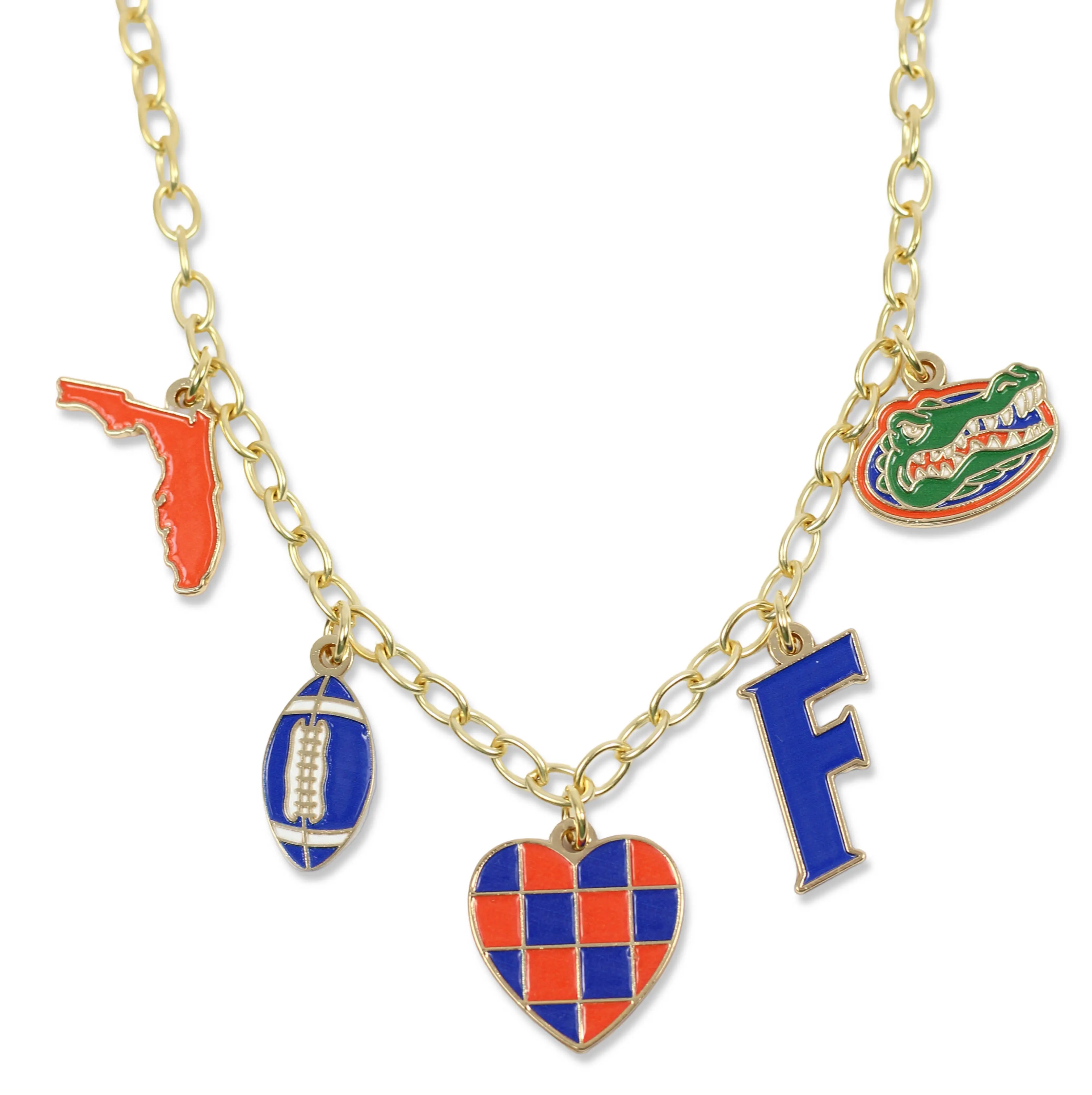 Gameday Charm Necklace - Florida Gators sold by Bourbon and Bowties