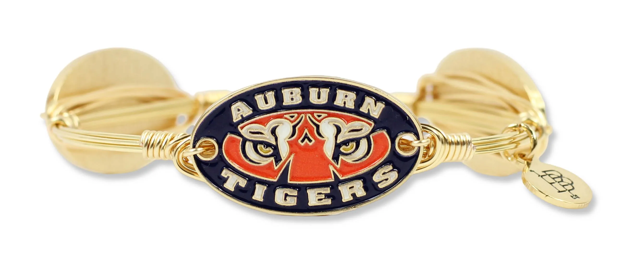 The Auburn Tigers Logo Bangle Bracelet sold by Bourbon and Bowties