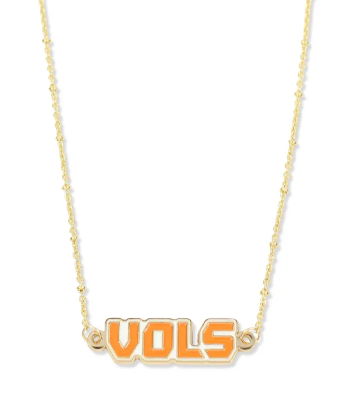 The Retro Vols Script Necklace made by Bourbon and Bowties