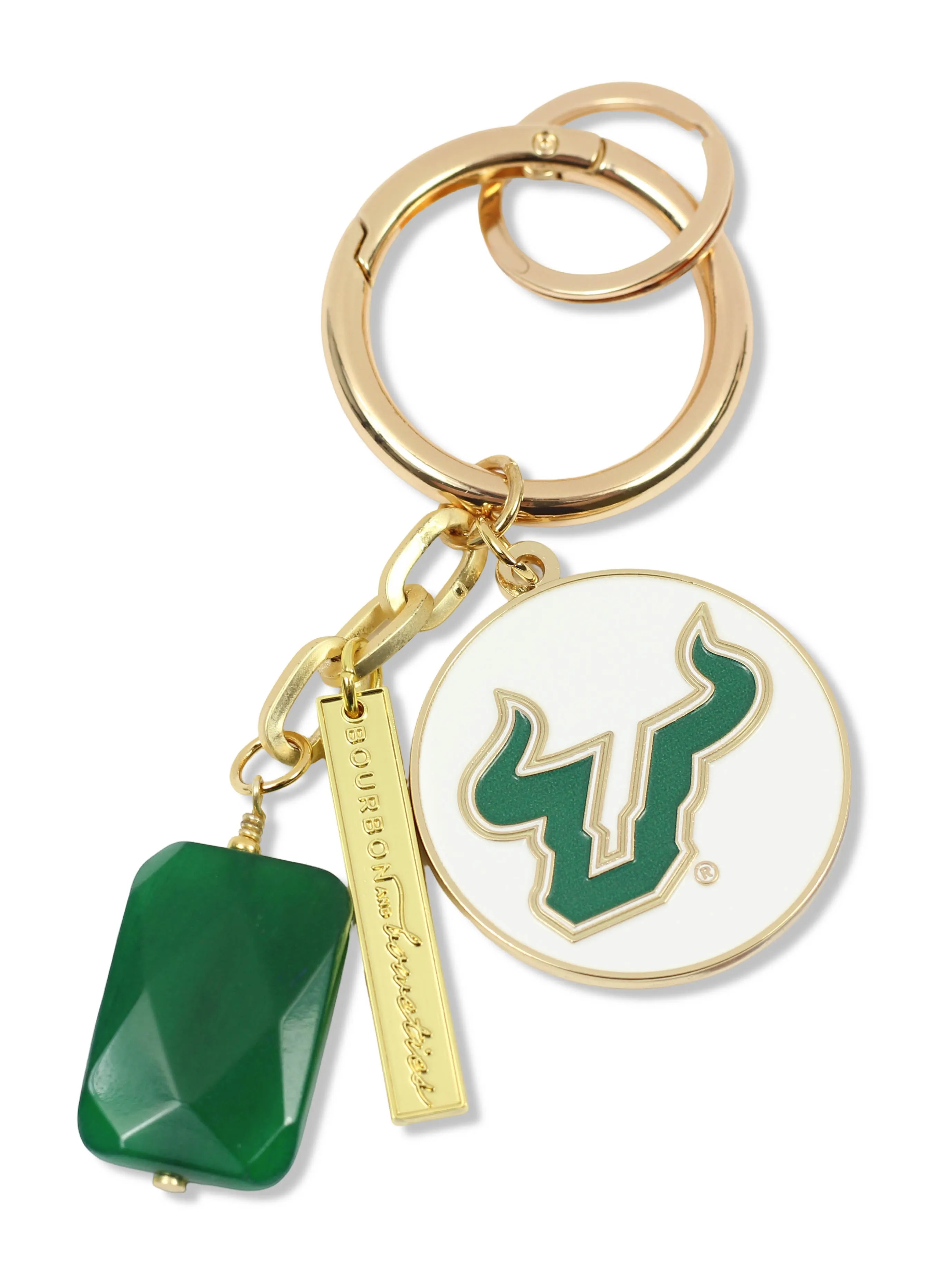 Bag Charm - USF Bulls sold by Bourbon and Bowties