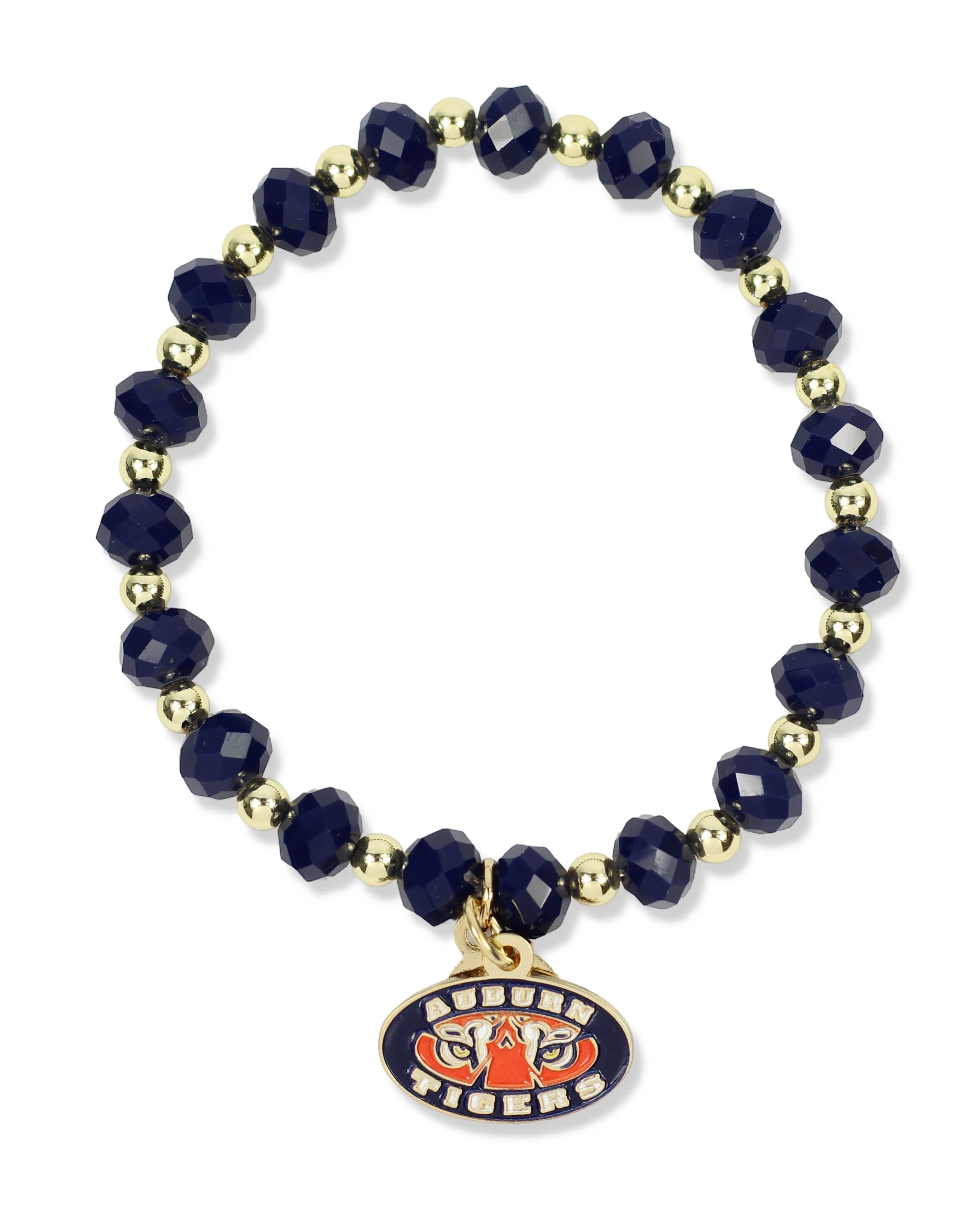 Annie Stretch Bracelet - Auburn Tigers Logo sold by Bourbon and Bowties
