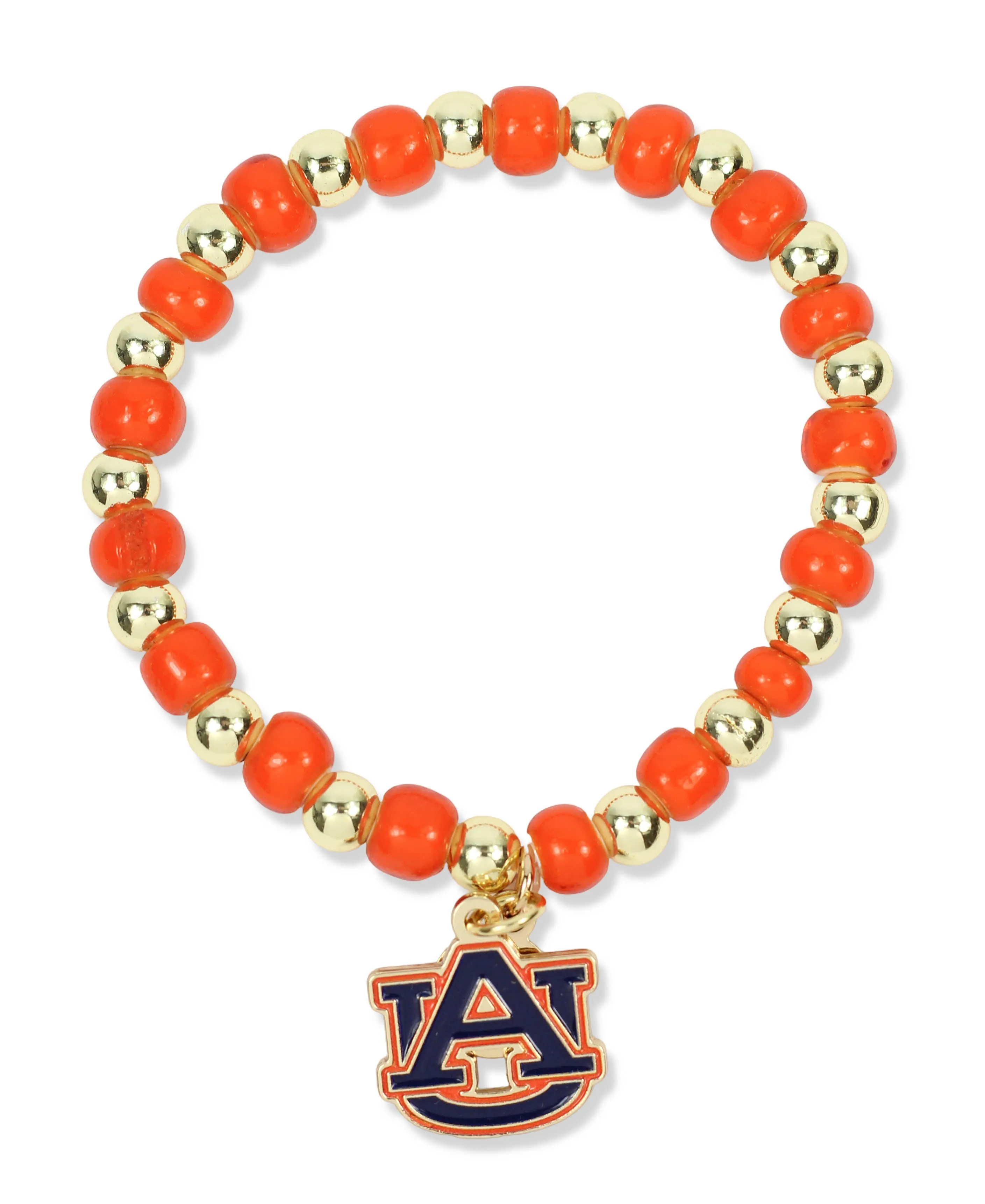 Annie Stretch Bracelet - Auburn Logo sold by Bourbon and Bowties