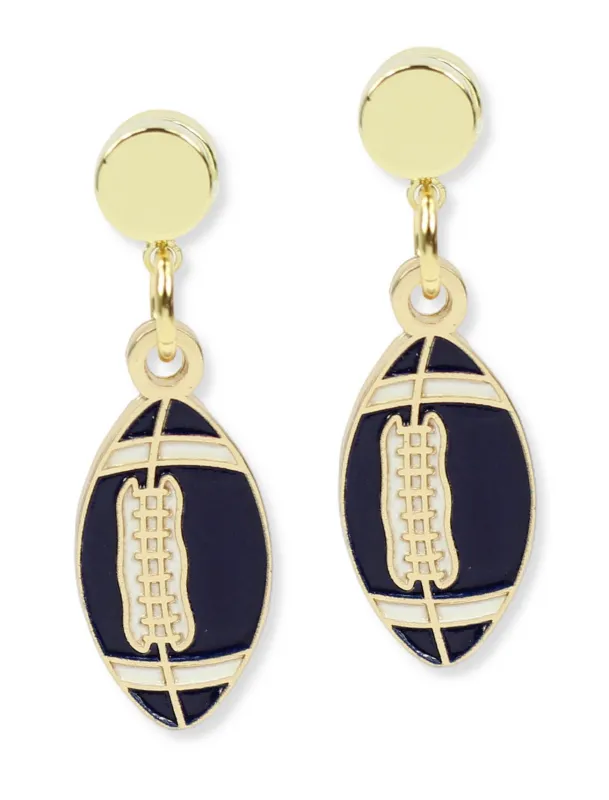 The Football Earring - Navy made by Bourbon and Bowties