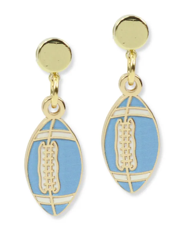The Football Earring - Light Blue made by Bourbon and Bowties