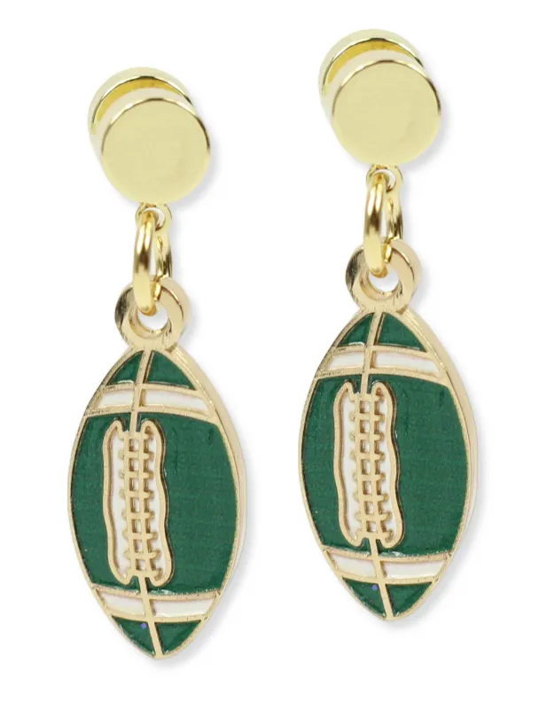 The Football Earring - Green made by Bourbon and Bowties