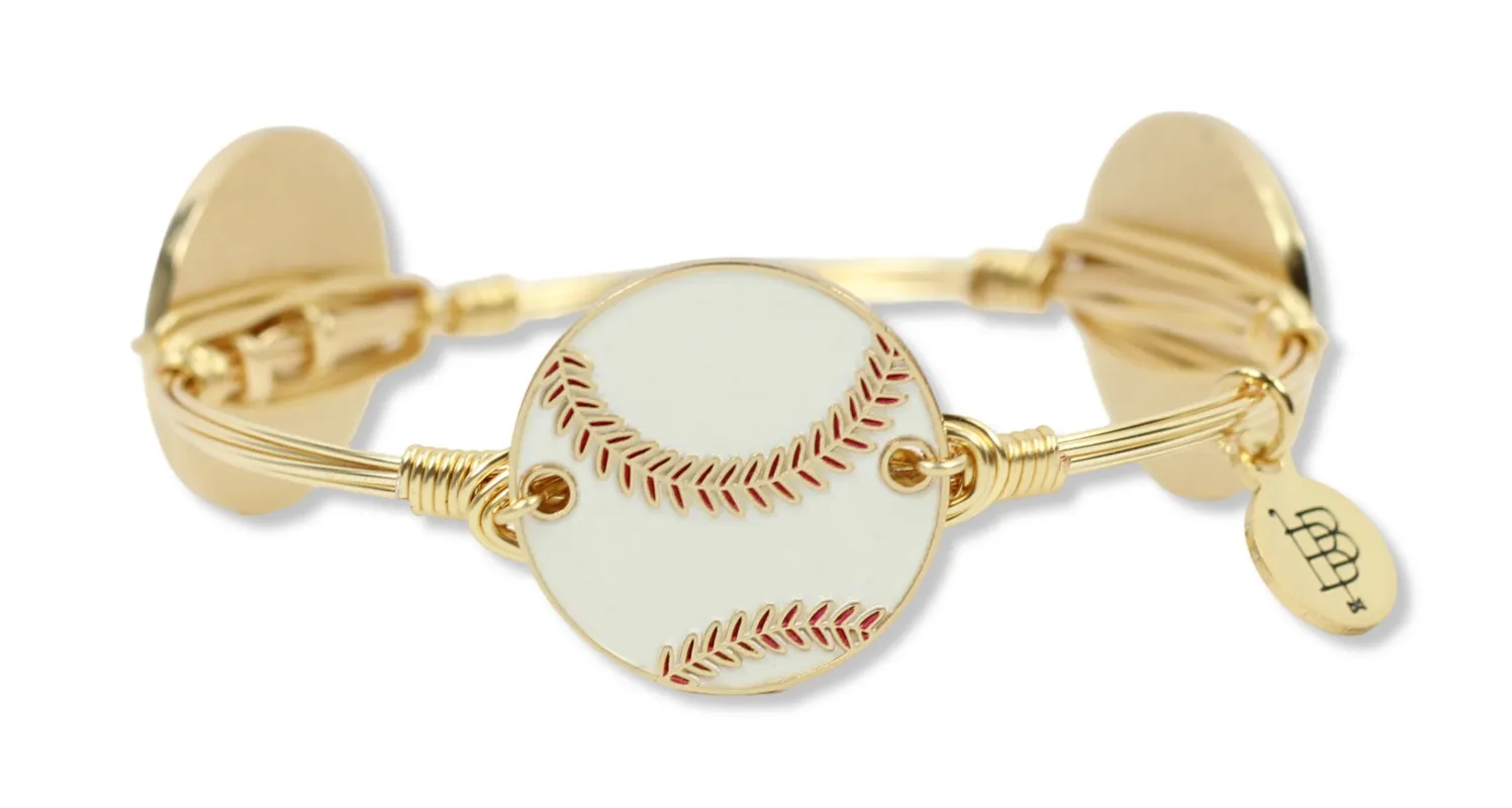 The Retro Baseball Bangle made by Bourbon and Bowties