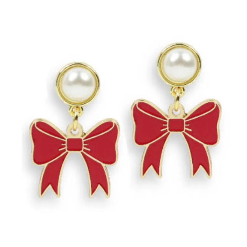 The Meredith Earring - Red made by Bourbon and Bowties