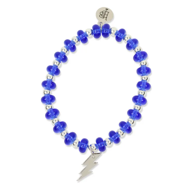 Annie Stretch Bracelet - Blue Bolt made by Bourbon and Bowties