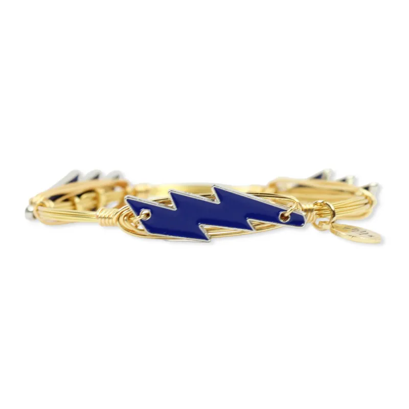 The Lightning Bolt Bangle - Blue made by Bourbon and Bowties