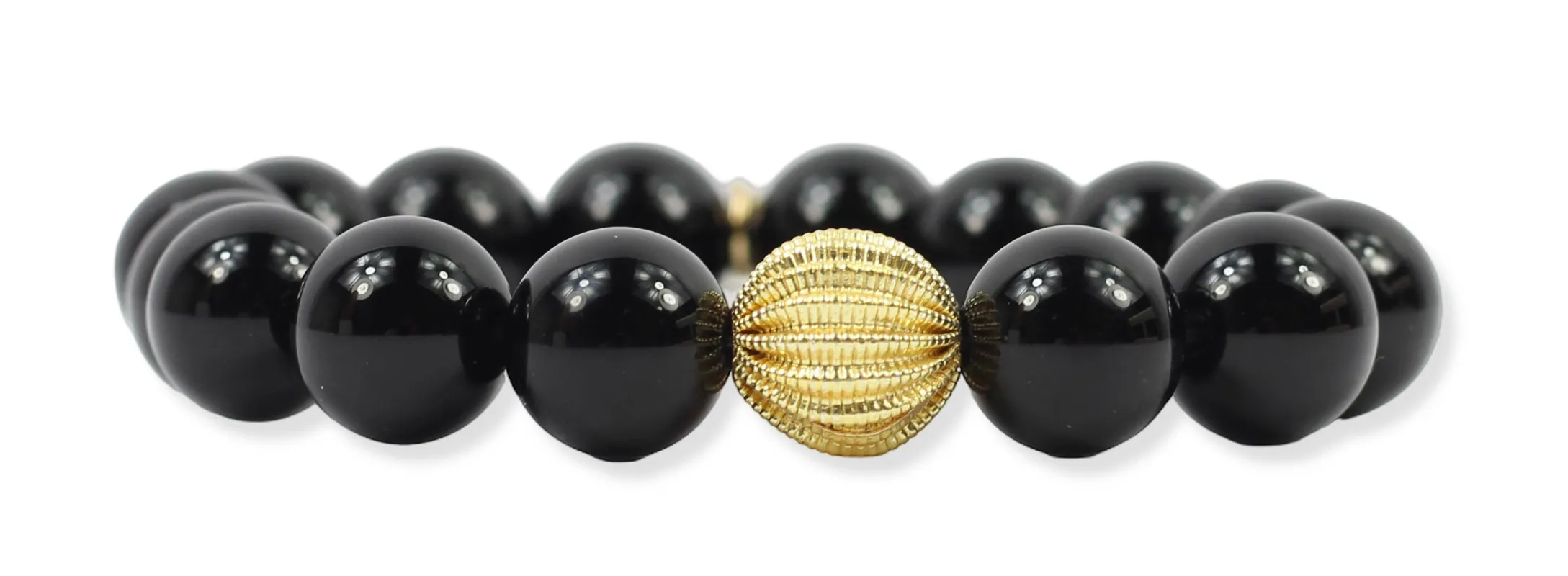 Kendley Stretch Bracelet - Onyx made by Bourbon and Bowties