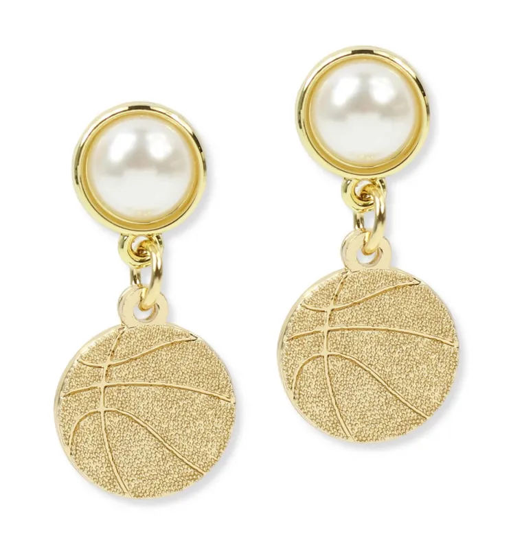 The Basketball Earring made by Bourbon and Bowties